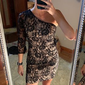 NWT Express lace one shoulder cocktail dress
